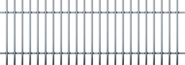 Prison bars isolated on white Vector prison bars illustration freedom concept