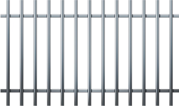 Prison bars isolated on white Vector prison bars illustration freedom concept