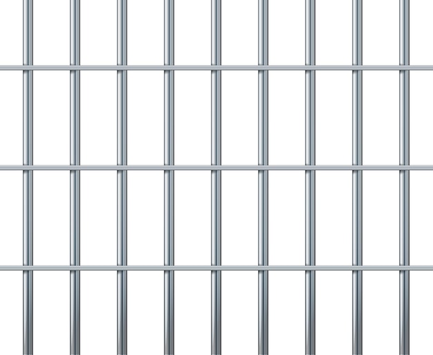 Prison bars isolated on white vector prison bars illustration freedom concept