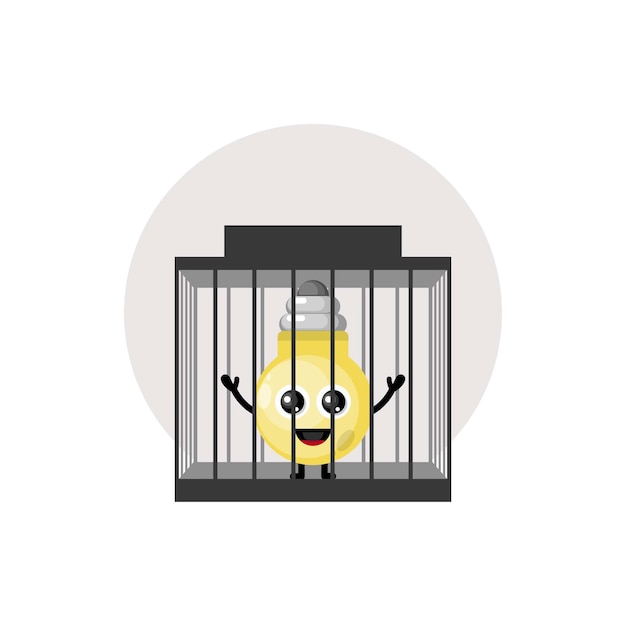 Prison light character cute logo