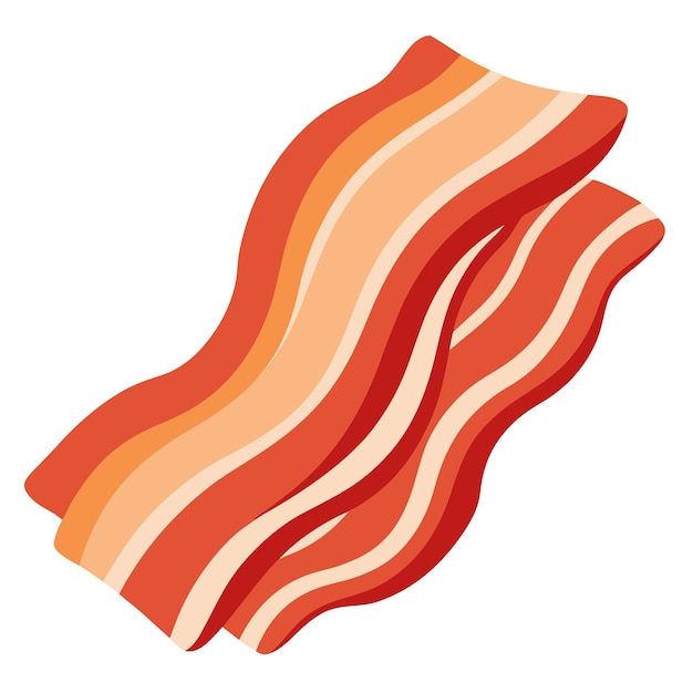 A pristine highresolution image of raw bacon slices lying elegantly against a crisp white backgrou