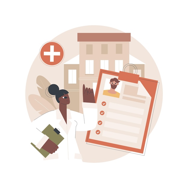 Private healthcare abstract concept illustration