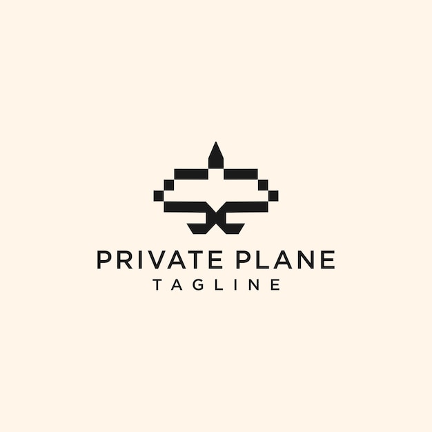 Private plane logo icon design