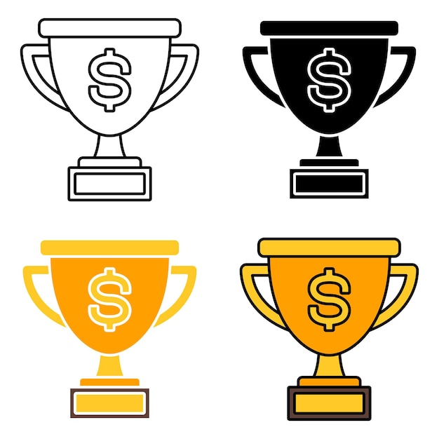 Prize Money in flat style isolated