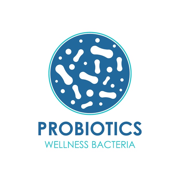 Probiotics bacteria logo design