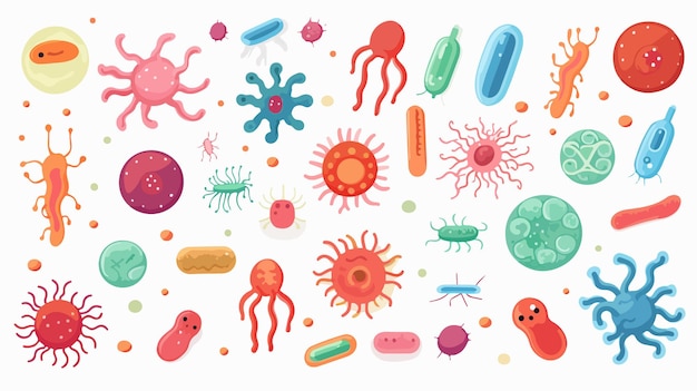 Vector probiotics bacteria microbes understanding infection and pathogen interaction