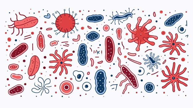 Vector probiotics bacteria microbes understanding infection and pathogen interaction