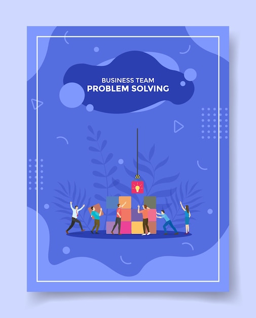 Problem solving concept for template of banners, flyer, books, and magazine cover