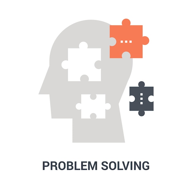 Problem solving icon concept