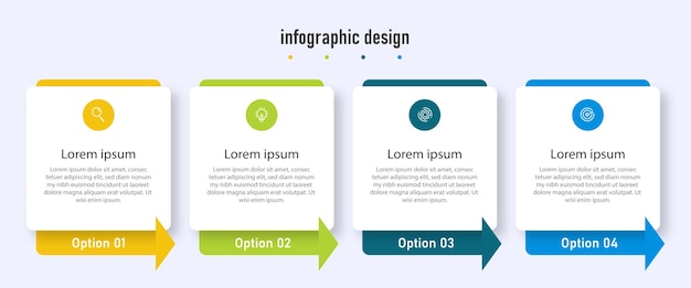 Process business infographic flat element design template