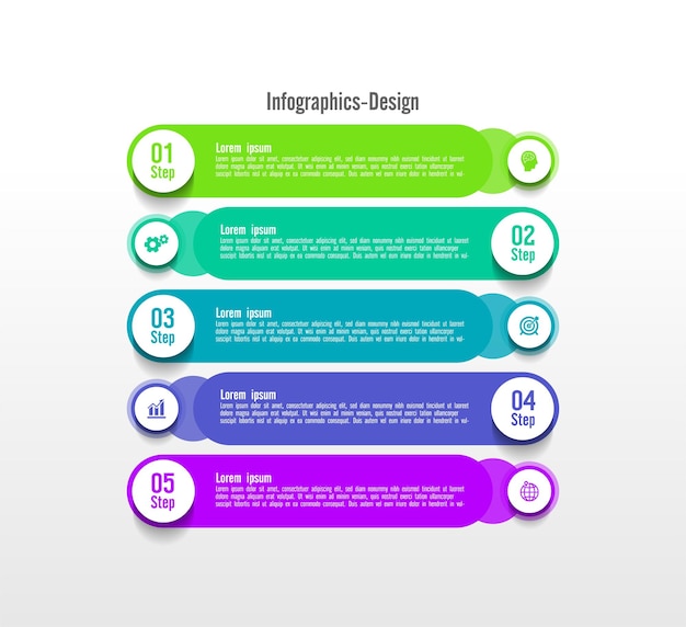 Process infographic  business template for abstract background colorful design