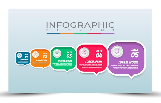 Process infographic elements template style