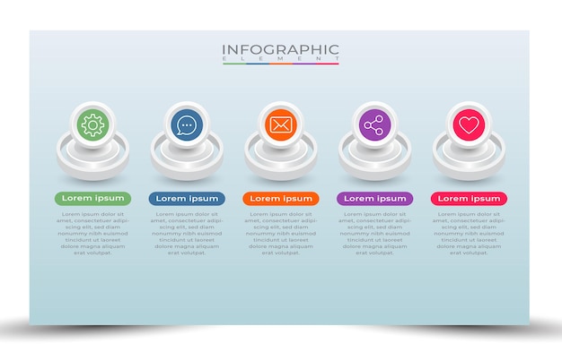 Process infographic template style