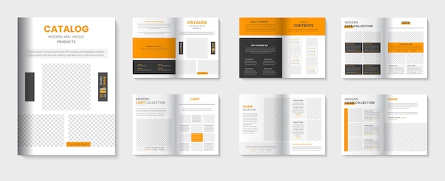 Product catalog design with  furniture catalogue template for business booklet