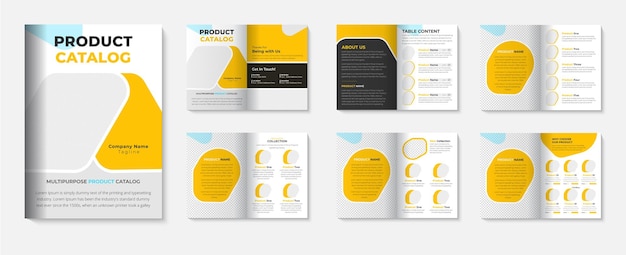 Vector product catalog design with  furniture catalogue template for business portfolio