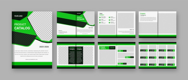 Product catalog layout template, company booklet desigb, modern and creative product catalogue