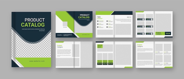 Product catalog layout template, company booklet desigb, modern and creative product catalogue