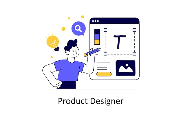 Product Designer Flat Style Design Vector illustration Stock illustration