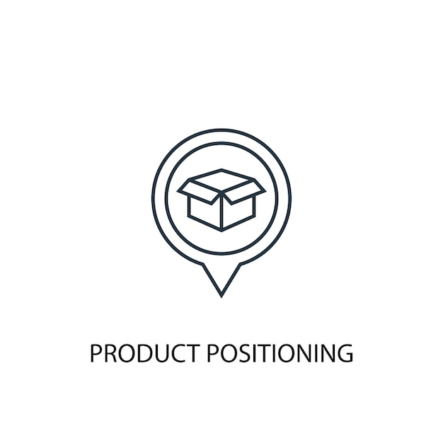 Product Positioning concept line icon. Simple element illustration. Product Positioning concept outline symbol design. Can be used for web and mobile UI/UX