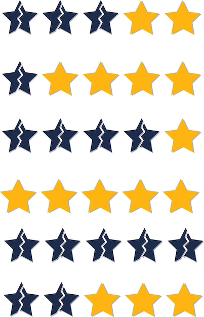 Product Rating or Customer Review with Yellow Star Collection