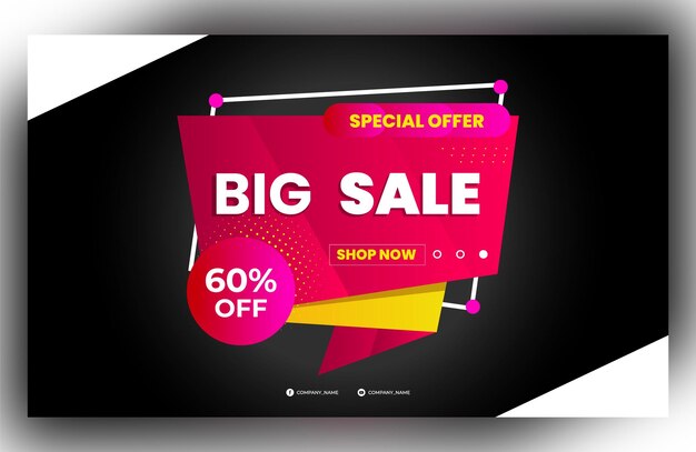 Vector product sale banner design