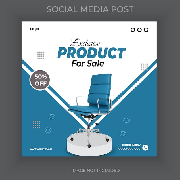 Product sale social media post design template