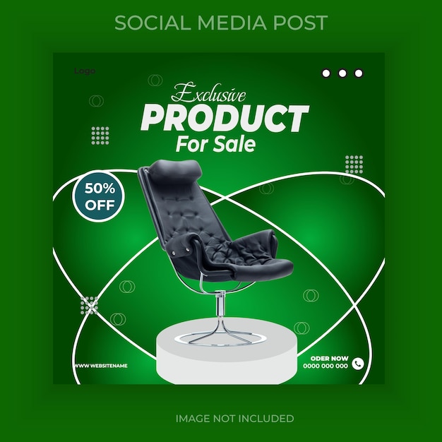 Vector product sale social media post design template