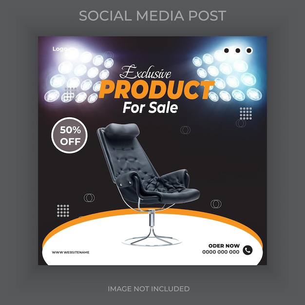 Product sale social media post design template