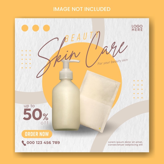 Product Skincare social media post banner design