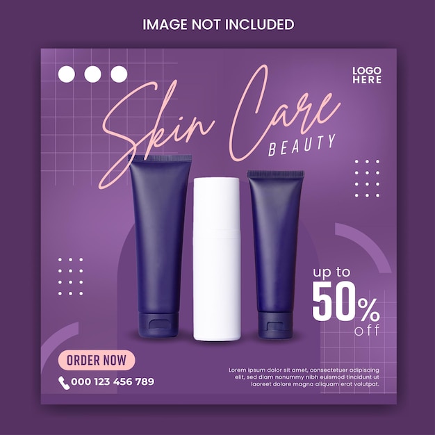 Product Skincare social media post banner design