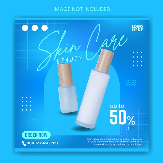 Product Skincare social media post banner design