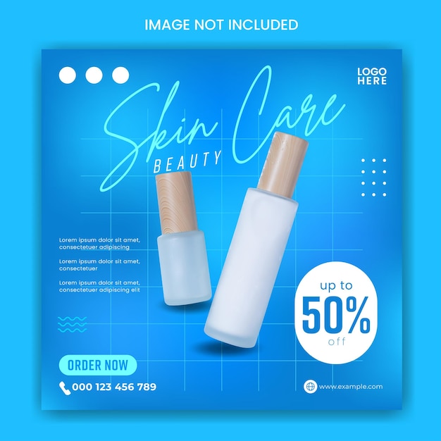 Product Skincare social media post banner design