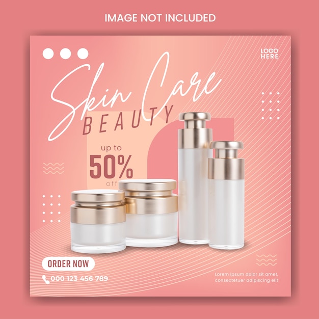 Product Skincare social media post banner design