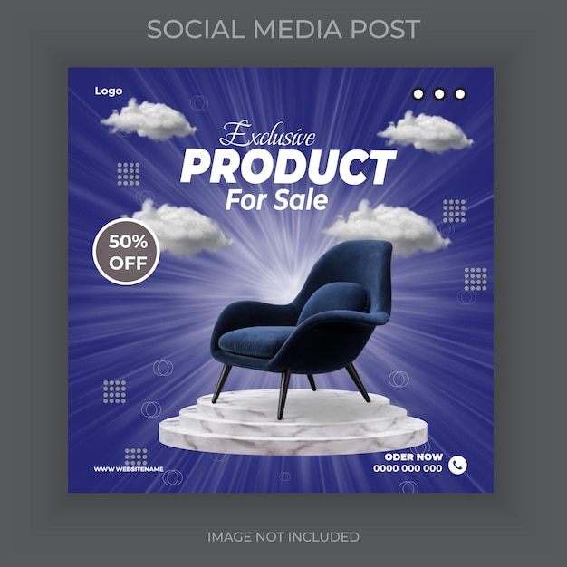 Product social media post design template