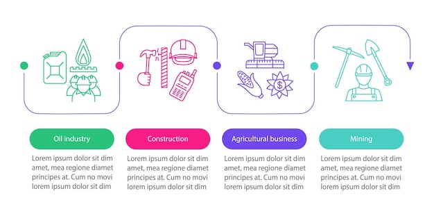 Vector production vector infographic template