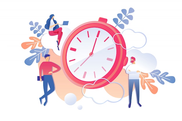 Vector productive professional activity time management.