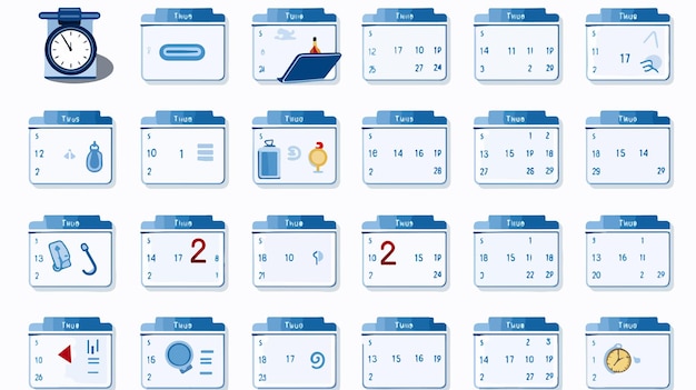 Vector productivity calendar graphic design with bonus calendar icon