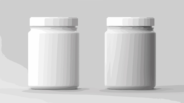 Professional 3D Blank Plastic Jar with Cap for Pills or Capsules