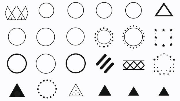 Vector professional basic geometric shapes composition