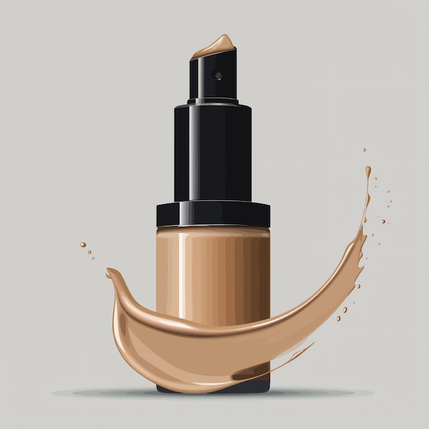 Professional Beige Color Foundation Dispenser for Face Makeup