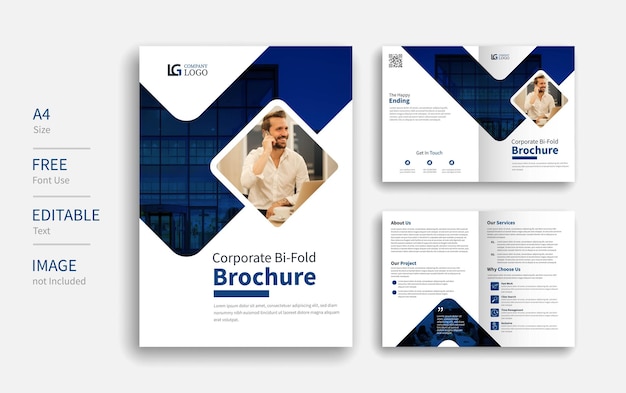 professional bifold brochure template layout