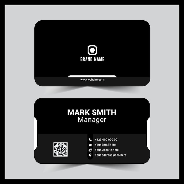 Professional Black and white business card template