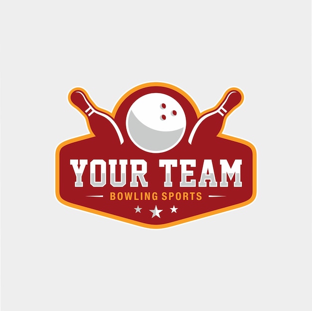 professional bowling club badge logo design