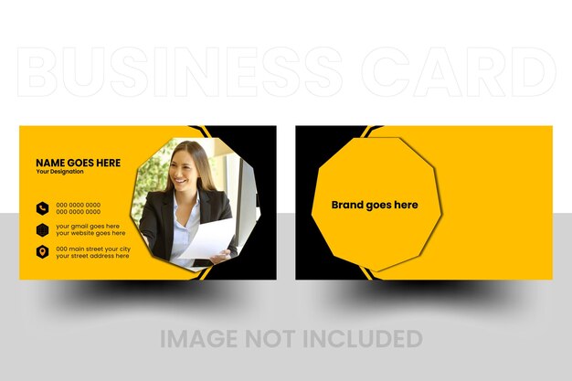 Vector professional business card design for company corporate style business card template