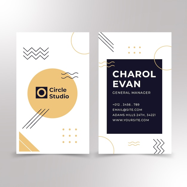 professional business card design premium vector