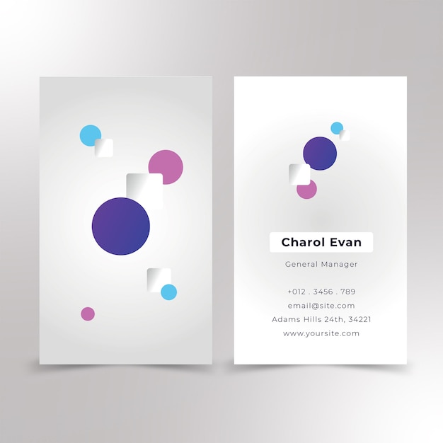 professional business card design premium vector