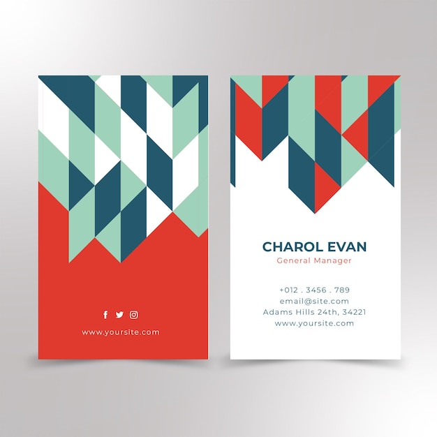 professional business card design premium vector