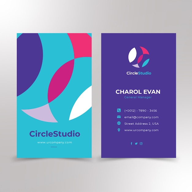 professional business card design premium vector