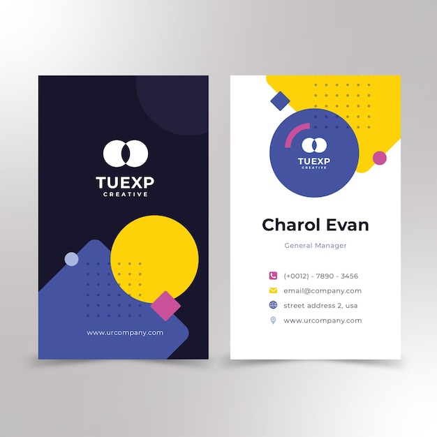 professional business card design premium vector