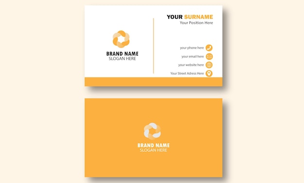 Vector professional business card design template